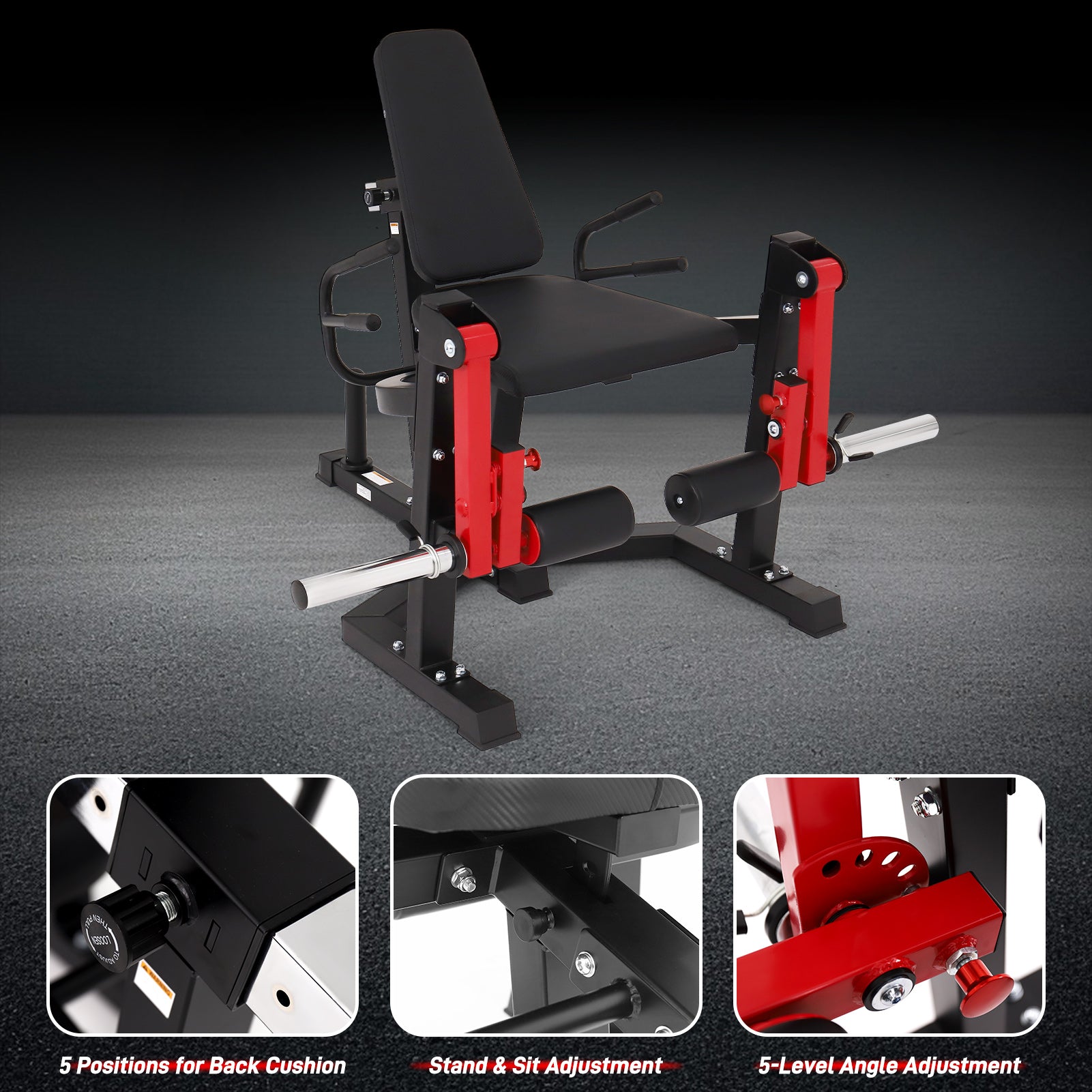 Gymusclo 3 in 1 Leg Extension & Curl Machine