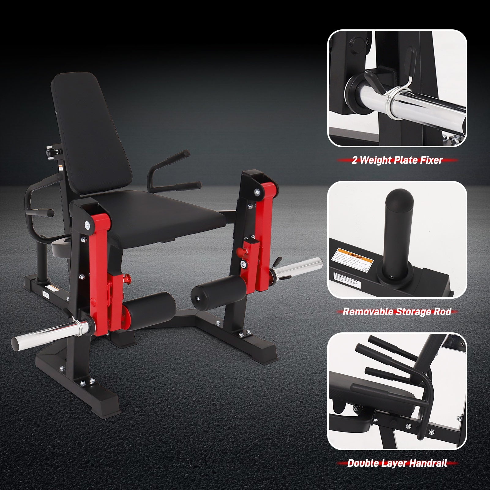 Gymusclo 3 in 1 Leg Extension & Curl Machine