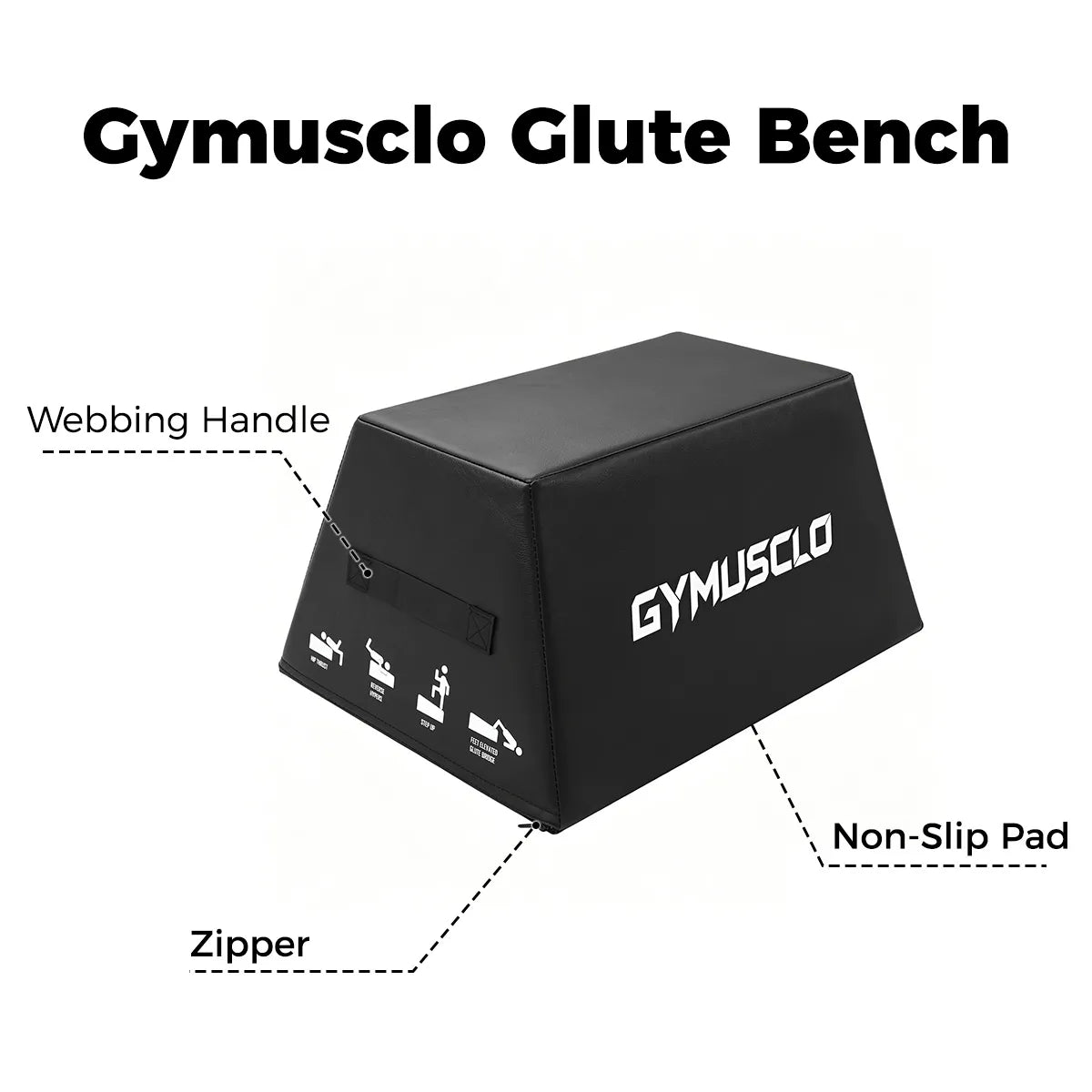 Image of Gymusclo C3 Hip Thrust Box | Glute Bridge & Core Training Bench