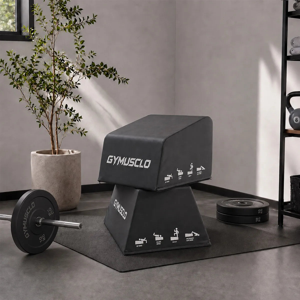 Image of Gymusclo C3 Hip Thrust Box | Glute Bridge & Core Training Bench