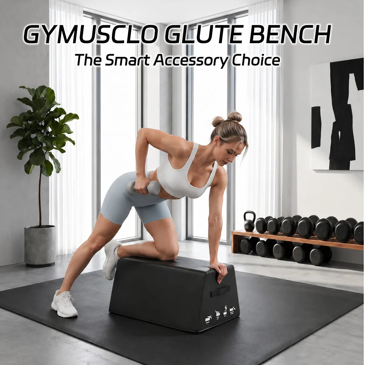 Image of Gymusclo C3 Hip Thrust Box | Glute Bridge & Core Training Bench