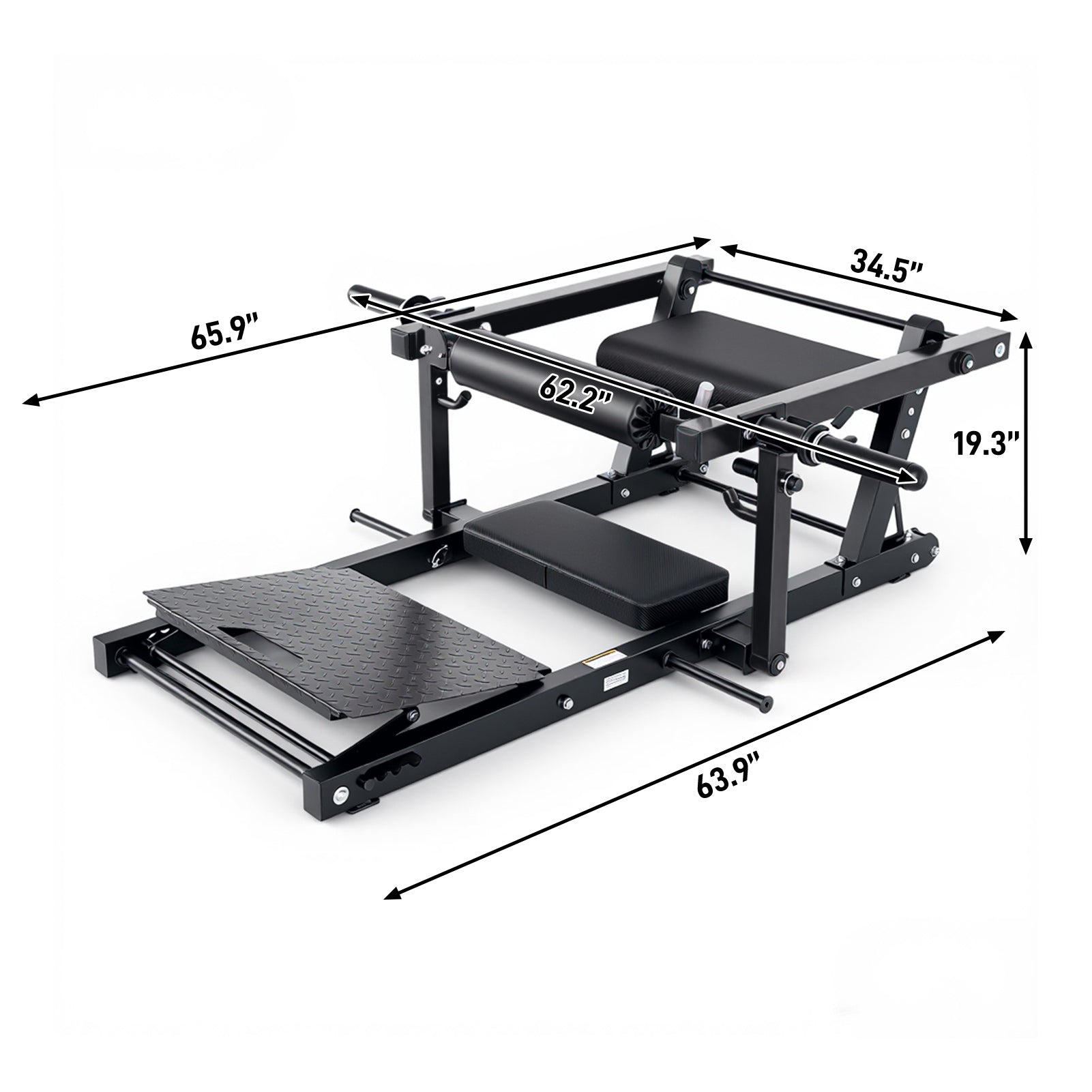 Gymusclo 800LBS Plate-Loaded Hip Thrust Machine