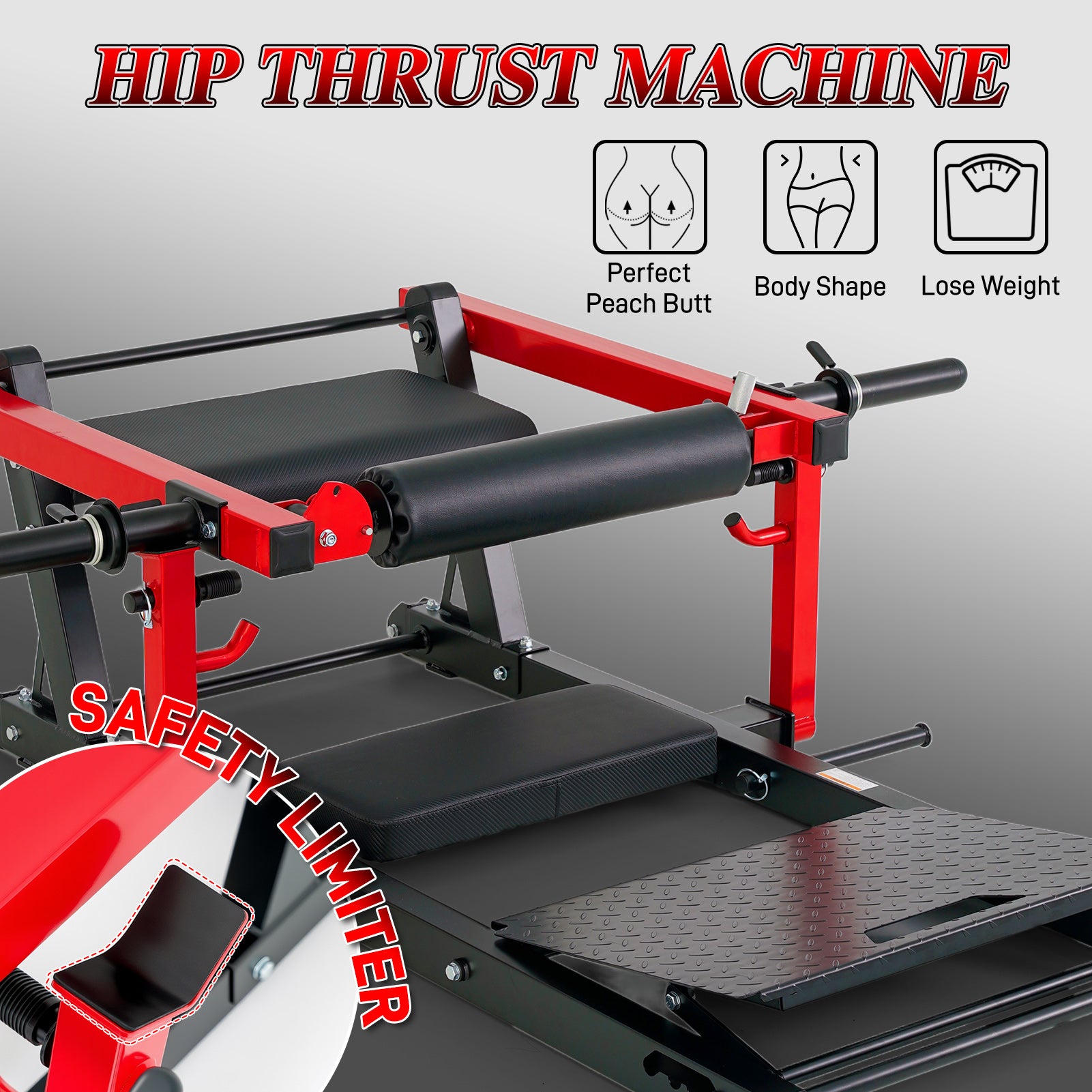 Image of Gymusclo 800LBS Plate-Loaded Hip Thrust Machine