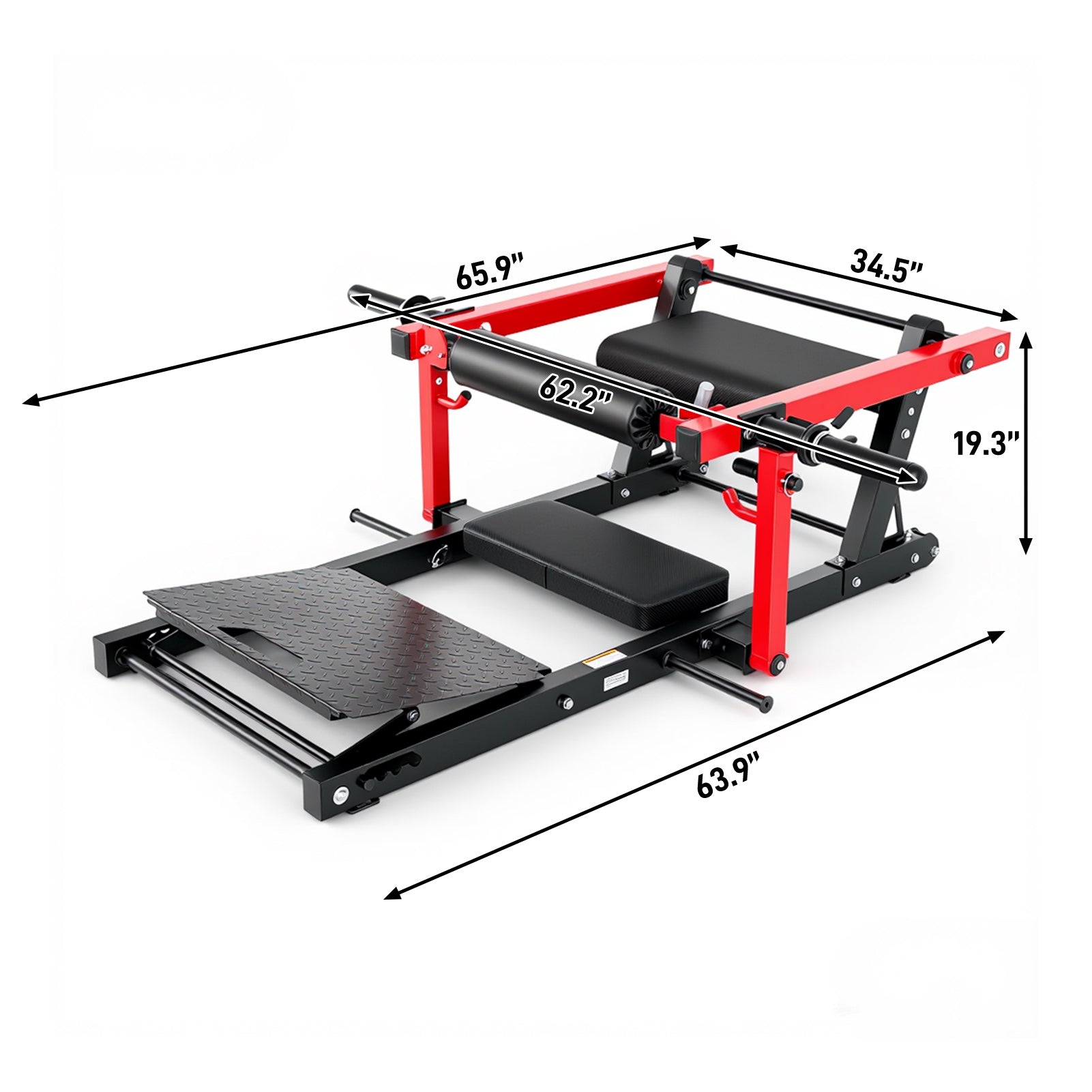 Gymusclo 800LBS Plate-Loaded Hip Thrust Machine