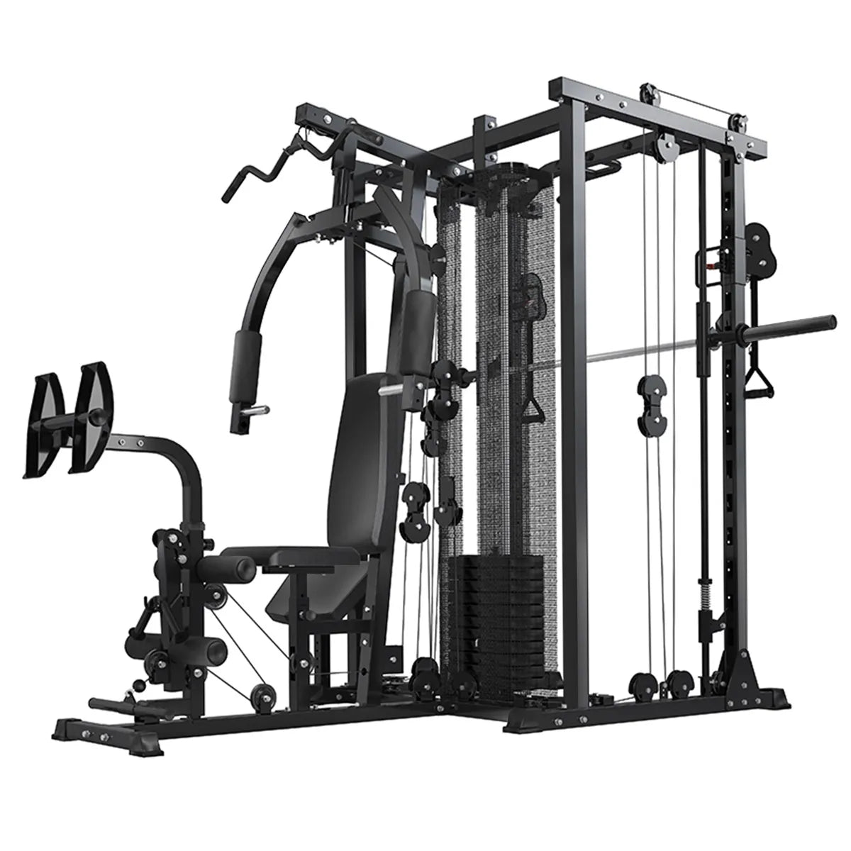 Multi-Function Home Gym System with 150lbs Weight Stack – Gymusclo