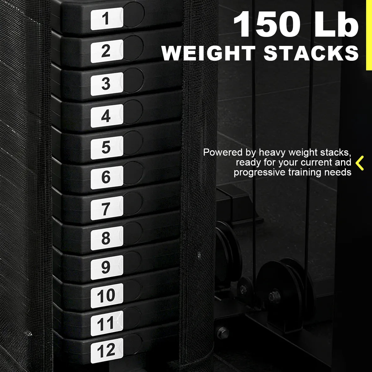 Image of Multi-Function Home Gym System with 150lbs Weight Stack