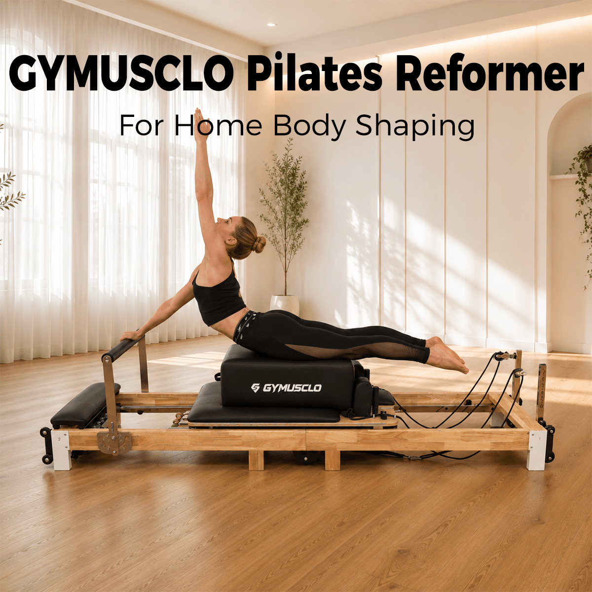 Image of Gymusclo Pilates Reformer Bed for Home Gym