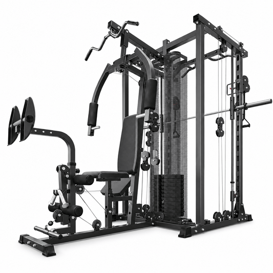 Multi-Function Home Gym System with 150lbs Weight Stack