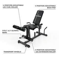 Y5 Plate-Loaded Leg Extension & Leg Curl Machine