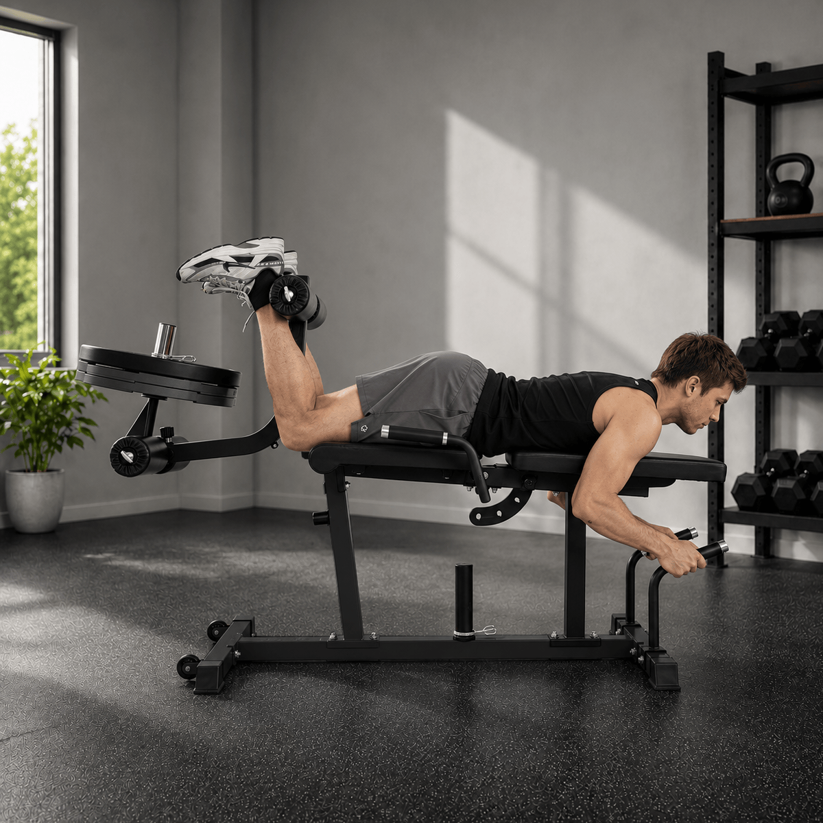 Y5 Plate-Loaded Leg Extension & Leg Curl Machine