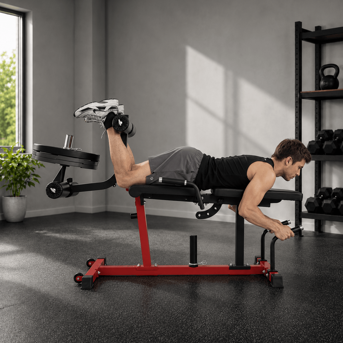 Y5 Plate-Loaded Leg Extension & Leg Curl Machine