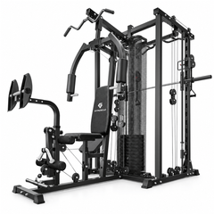 Multi-Function Home Gym System with 150lbs Weight Stack
