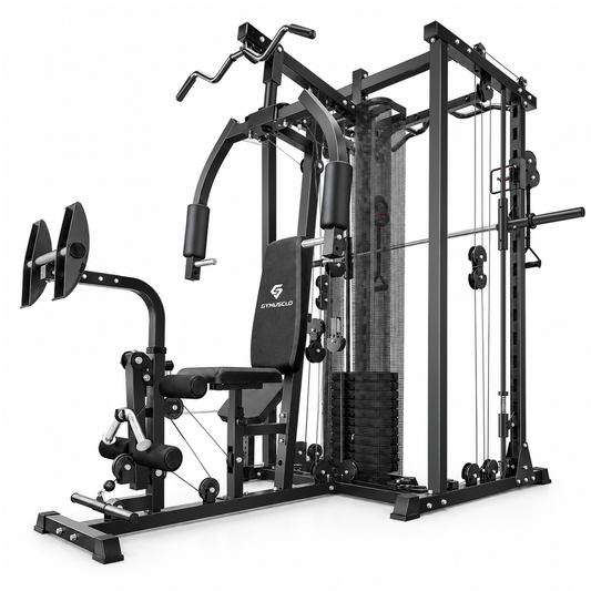 Multi-Function Home Gym System with 150lbs Weight Stack