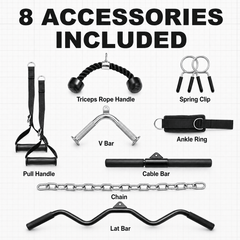 Multi-Function Home Gym System with 150lbs Weight Stack
