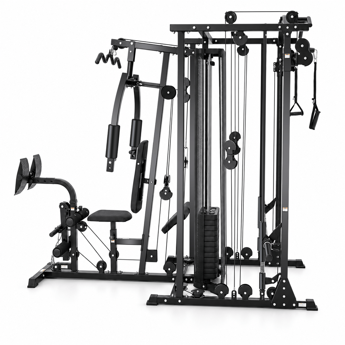 Multi-Function Home Gym System with 150lbs Weight Stack