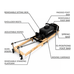 Foldable Pilates Reformer Bed