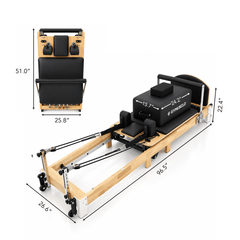 Foldable Pilates Reformer Bed